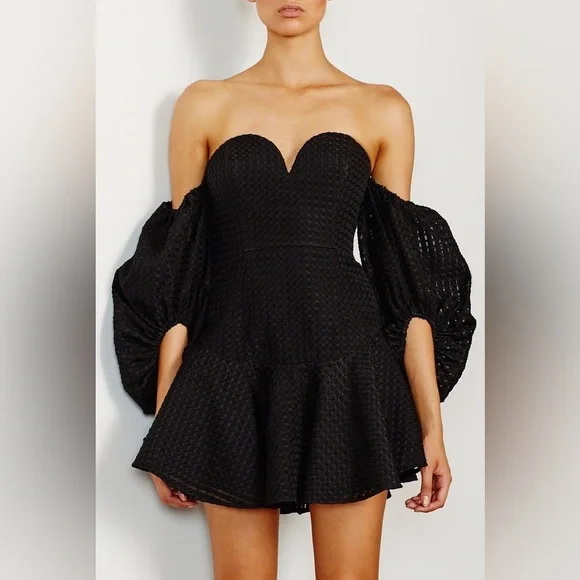 Shona Joy - Off-Shoulder Dress - LBD - Picture 1 of 5